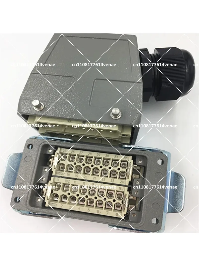 Heavy Duty 32 Pin Rectangular Plug Socket Connector for Hot Runner Systems HDC HA 032