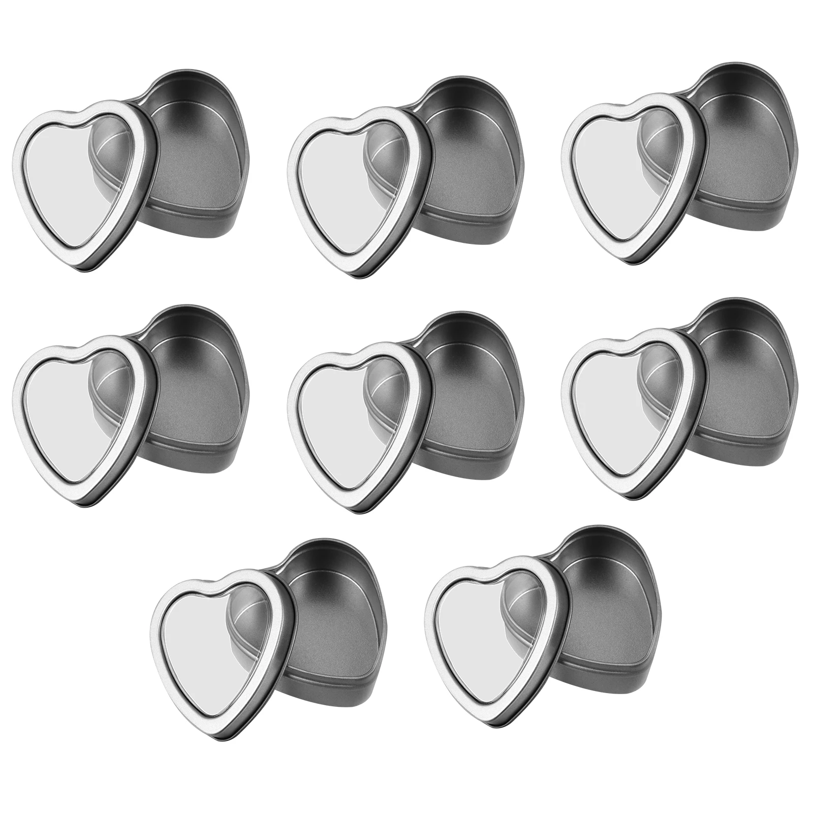 

8pcs Candy Storage Boxes Heart Shape Tinplate Food Grade Safe Biodegradable Gift Containers Decorative