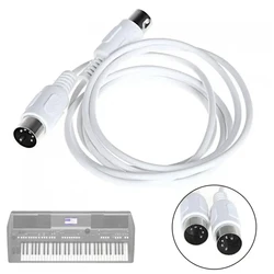 1.5m/4.9ft MIDI Extension Cable 5 Pin Male to 5 Pin Male Electric Piano Keyboard Instrument PC Cable