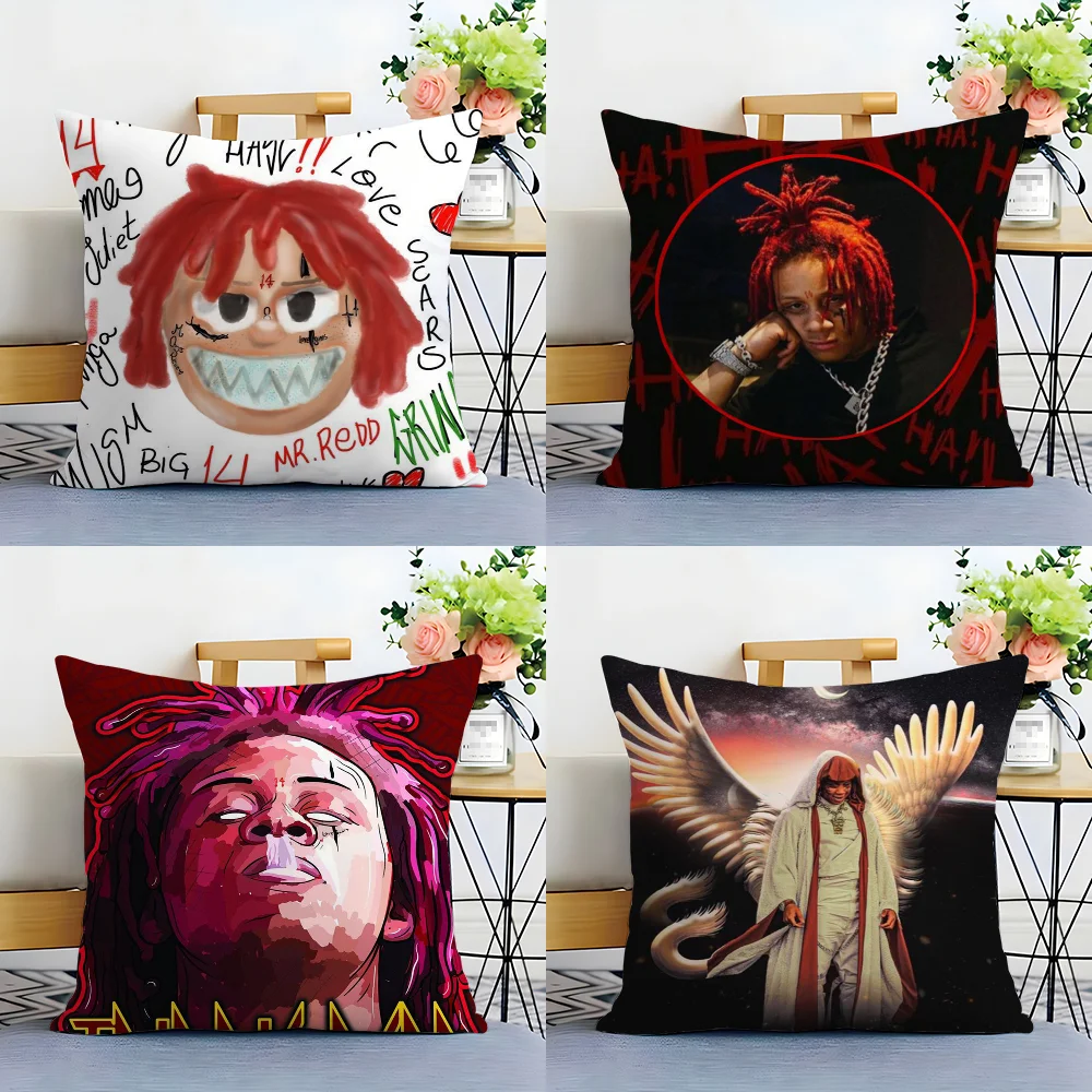 Rapper T-Trippie Cool R-Redd Pillow Case Plush Fabric Soft  Pillowcase Double Sided Print Cushion Cover Household Gifts