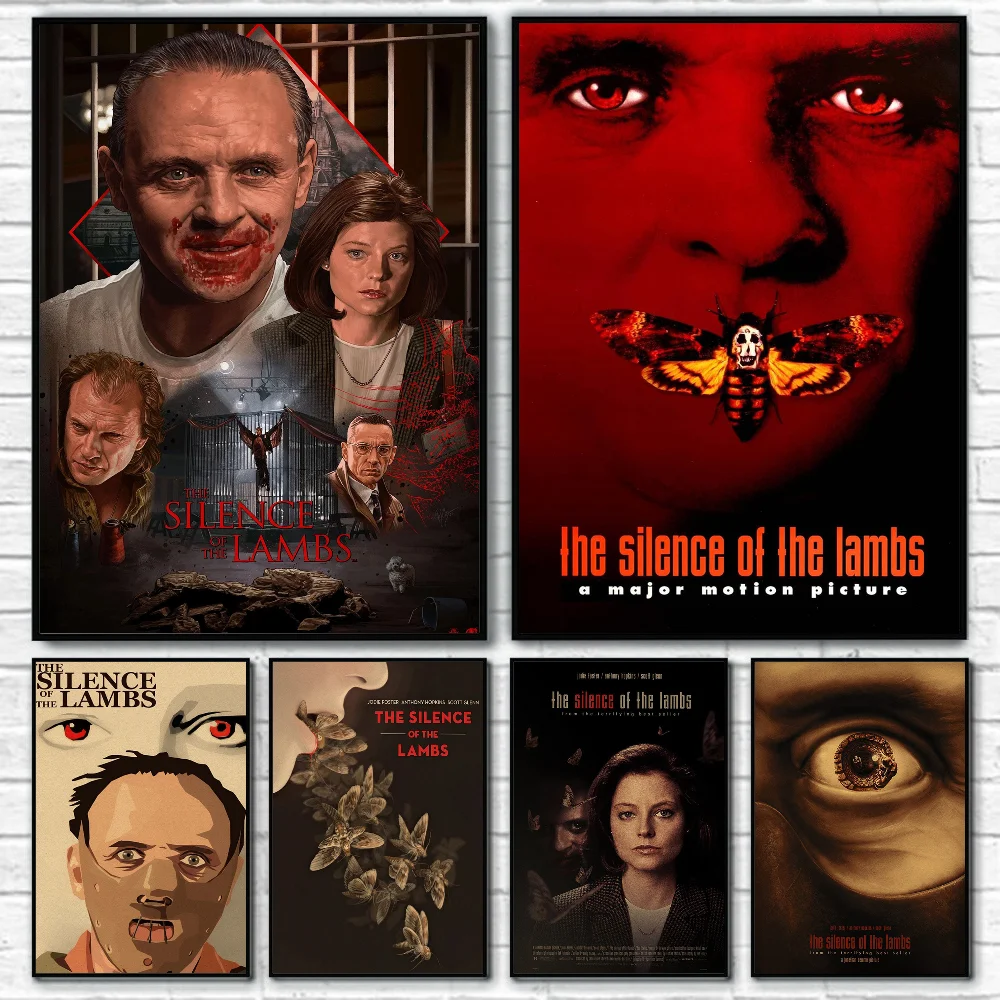 Classic American Movies The Silence Of The Lambs Poster Stickers Art Wall Murals Decor Game Room Decor Gifts HD Painting