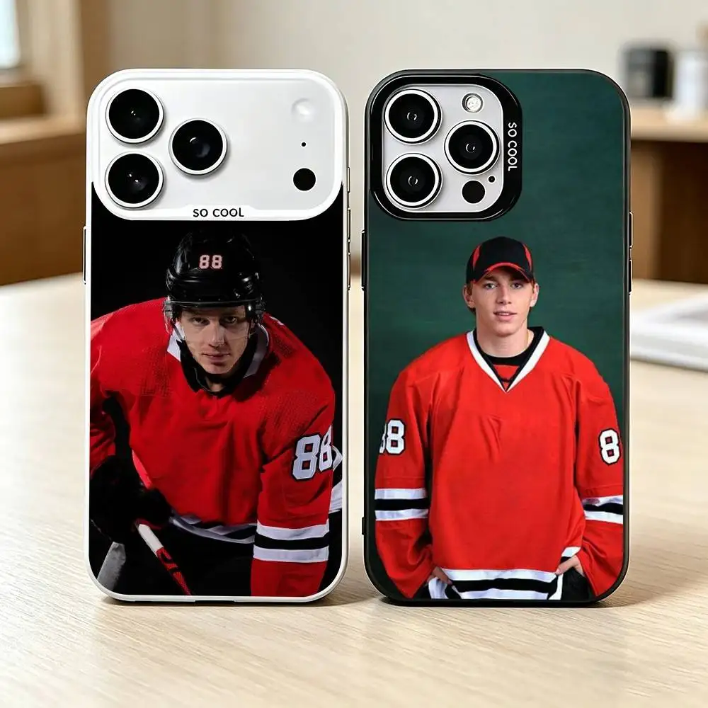 Funda para Teléfono con Diseño de Patrick Kane, Jugador de Hockey sobre Hielo, para iPhone 17, 16, 15, 14, 13, 12, 11 Plus, Pro Max, XS, con Interior Plateado