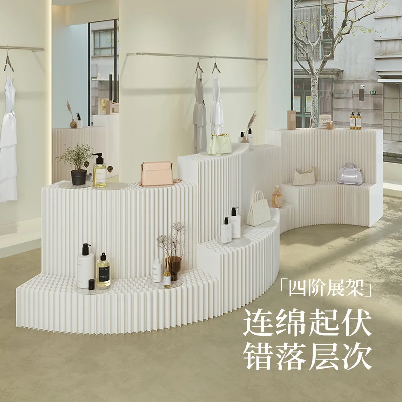 Exhibition display stand exhibition brick and mortar store products Nakajima display case four-step display stand