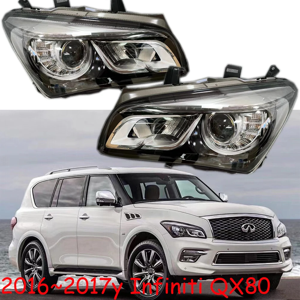 

1pcs car bumper headlamp For Infiniti QX80 headlight 2016~2017y head lamp for Infiniti QX80 fog lamp