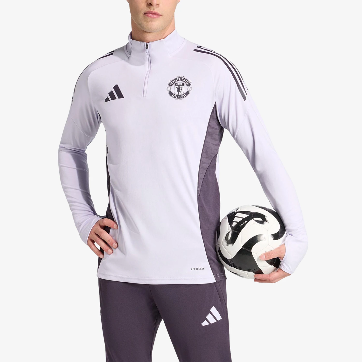 Adidas genuine Manchester United men's half zipper training slim fit pullover KA8940