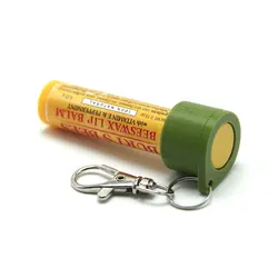 Lip Balm Portable Holder With Keychain hook - Lipstick Carrier - Locking type For Bees Lip Balm