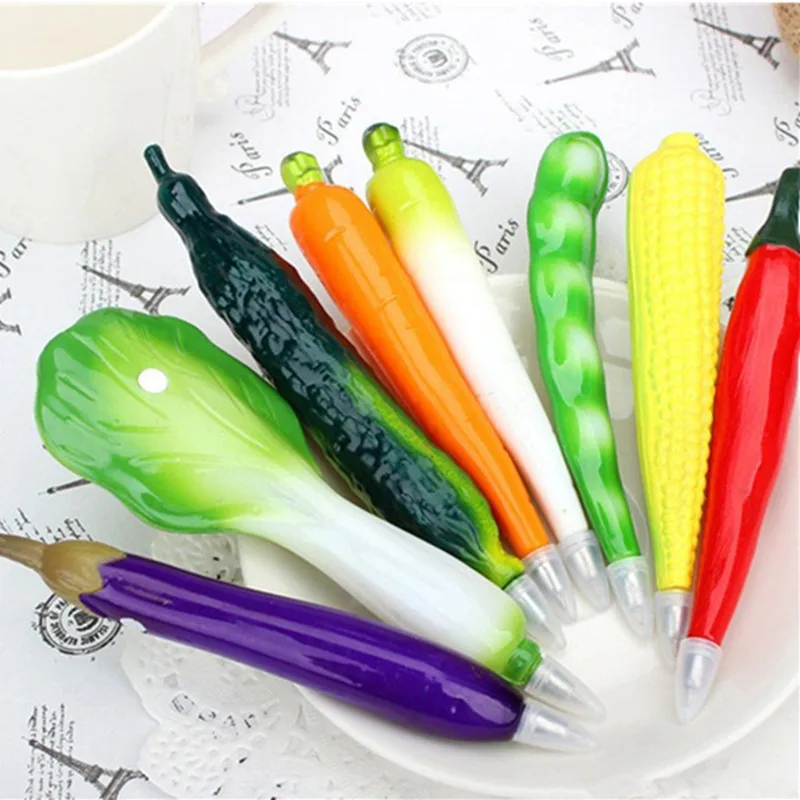 

Unique design vegetable Simulated Ballpoint Pens irregular Writing Supplies Bright surface School Stationery Limited Edition