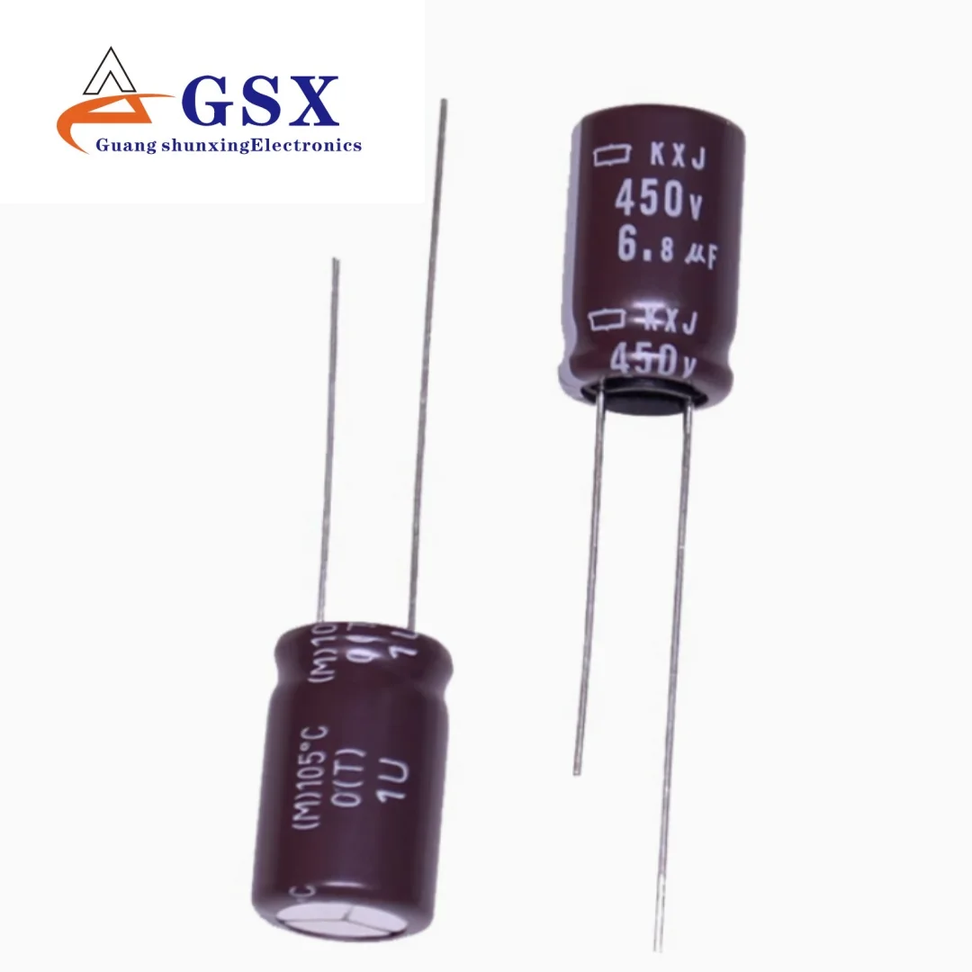 

Brand new original imported aluminum electrolytic capacitor 450v6.8UF 10 * 16 black diamond KXJ high-frequency long-life