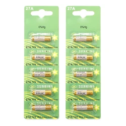 Powerful Alkaline Batteries Enhanced Safety Alkaline Battery 27A 12V for Igniters Electronic Pointers Wireless Doorbells F19E