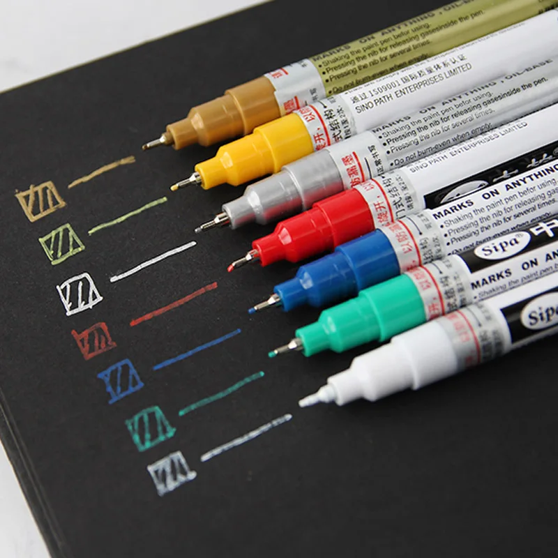 

paint pen 0.7MM very fine needle tube pen metal DIY album graffiti hand-painted color pen Art Marker