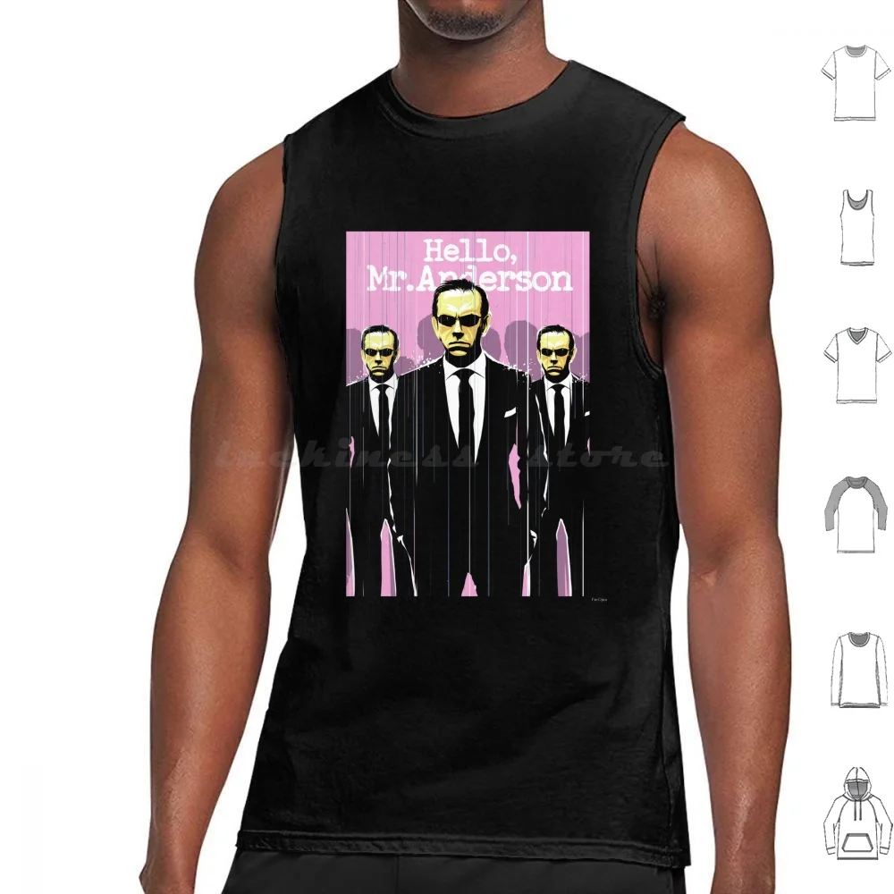 

Agent Smith Matrix Tank Tops Print Cotton Scifi Matrix Movie Cinema Cinephile Film Nerd Geek