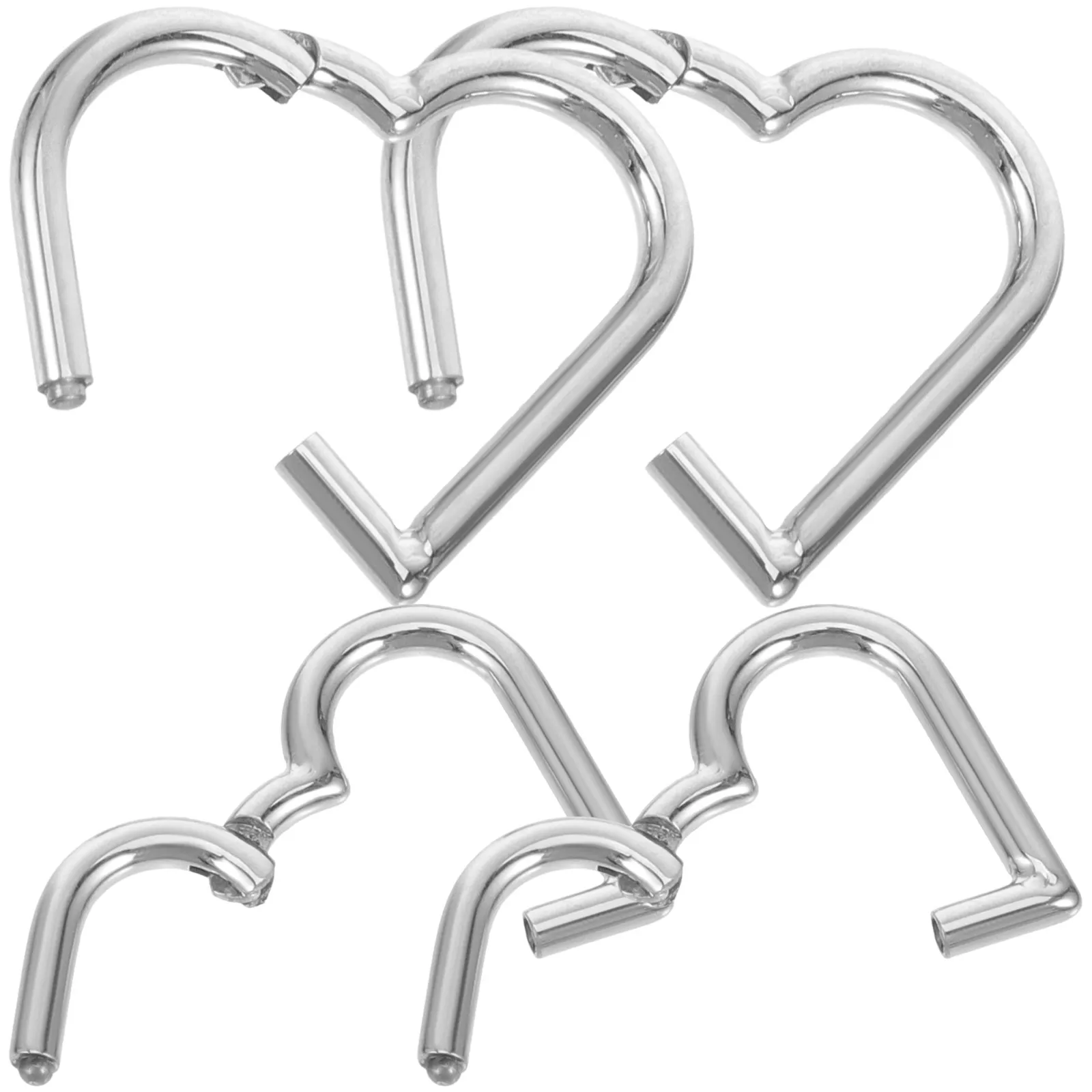 4 Piezas de Aros para la Nariz en Forma de Corazón, Acero de Titanio, Joyería para Piercing Corporal para Mujer, Regalo Moderno y a la Moda para Citas, Graduaciones y Fiestas