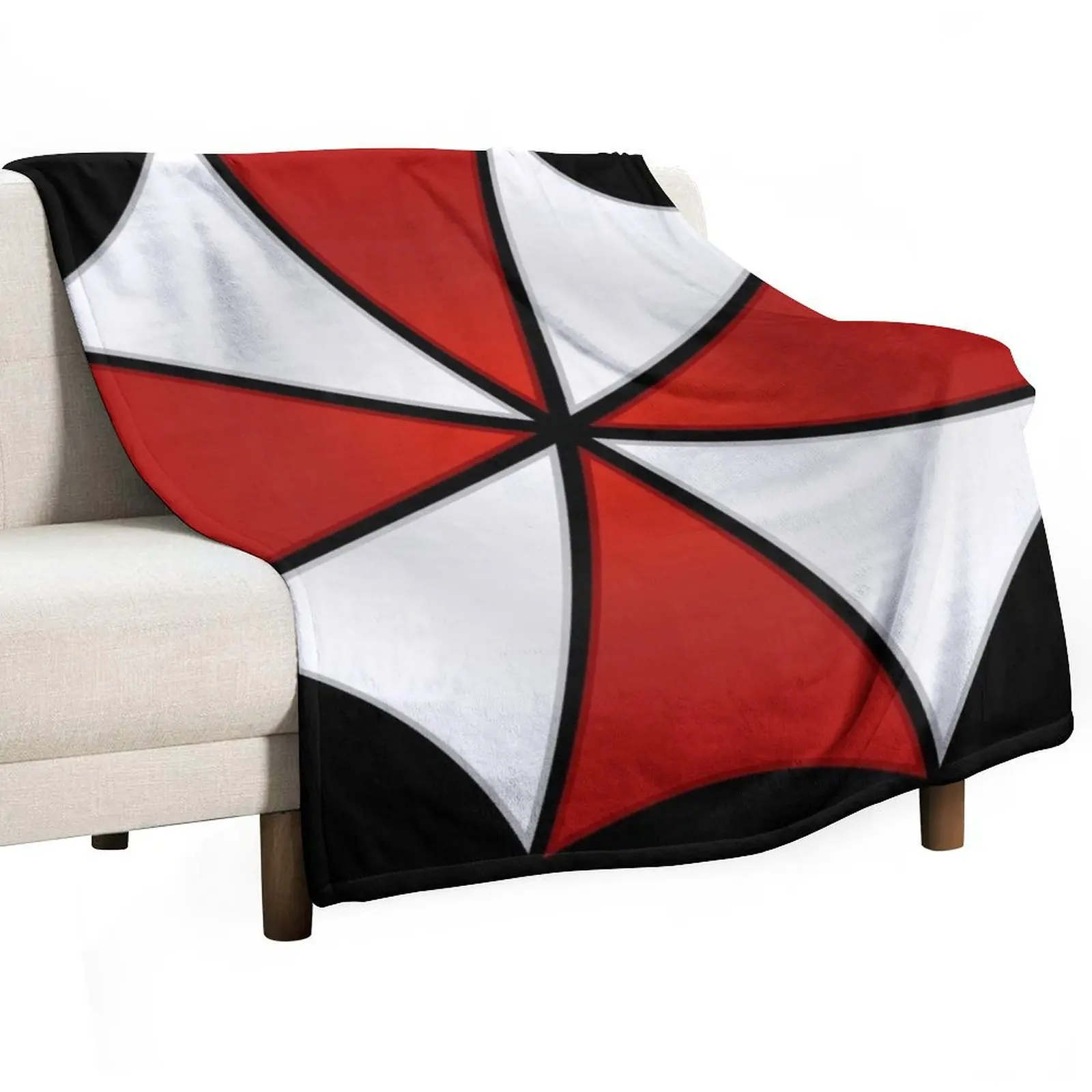 Umbrella Corporation symbol Throw Blanket Large Shaggy Blankets