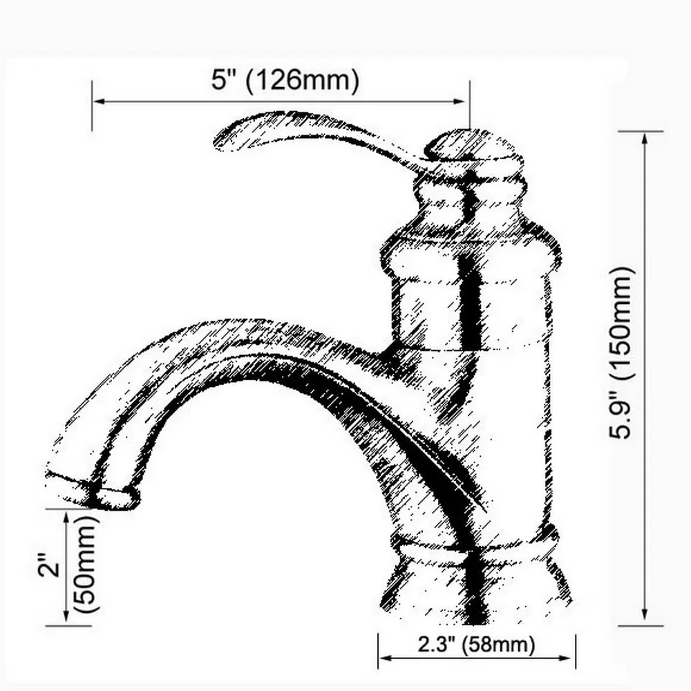 Deck Mounted Chrome Gold Brass Single Handle Hole Bathroom Sink Mixer Faucet Hot and Cold Water Mixer Tap  Lnf302