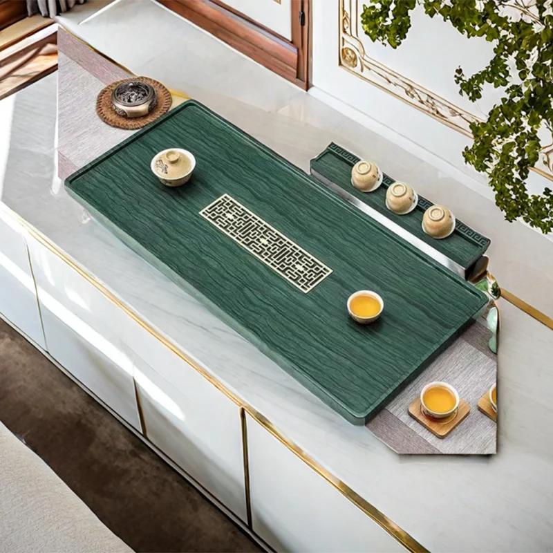 Coasters Hospitality Tea Tray Green Ceremony Coffeeware Serving Kitchen Tea Tray Fruit Rectangle Bandejas Home Decorationgs