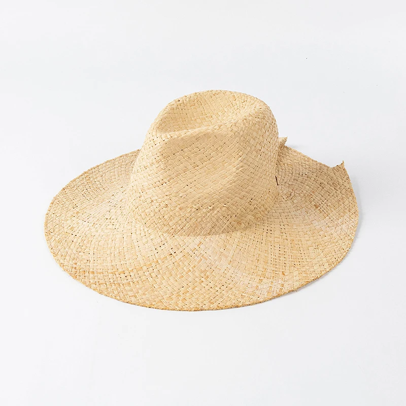 Chapeaux de paille en raphia pour hommes et femmes, chapeau large fait main, anderBeach Vintage Summer Sun Hats, Designer, Jazz, Luxe, Nouveau, 2023