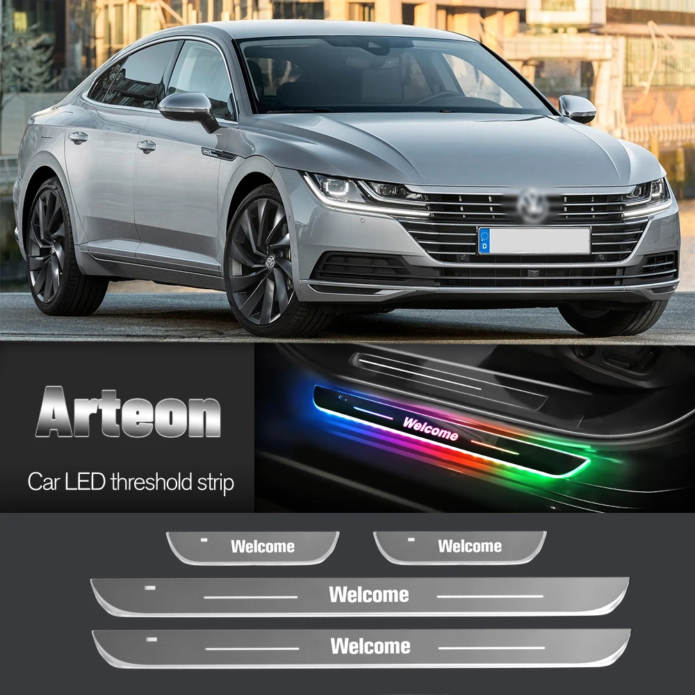 

Car Door Sill Light For Volkswagen VWArteon 2017-2023 2018 2019 Customized Logo LED Welcome Threshold Pedal Lamp Accessories