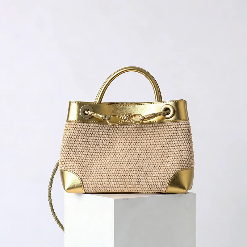 

straw woven messenger women's casual woven bag beach lazy wind portable messenger bag