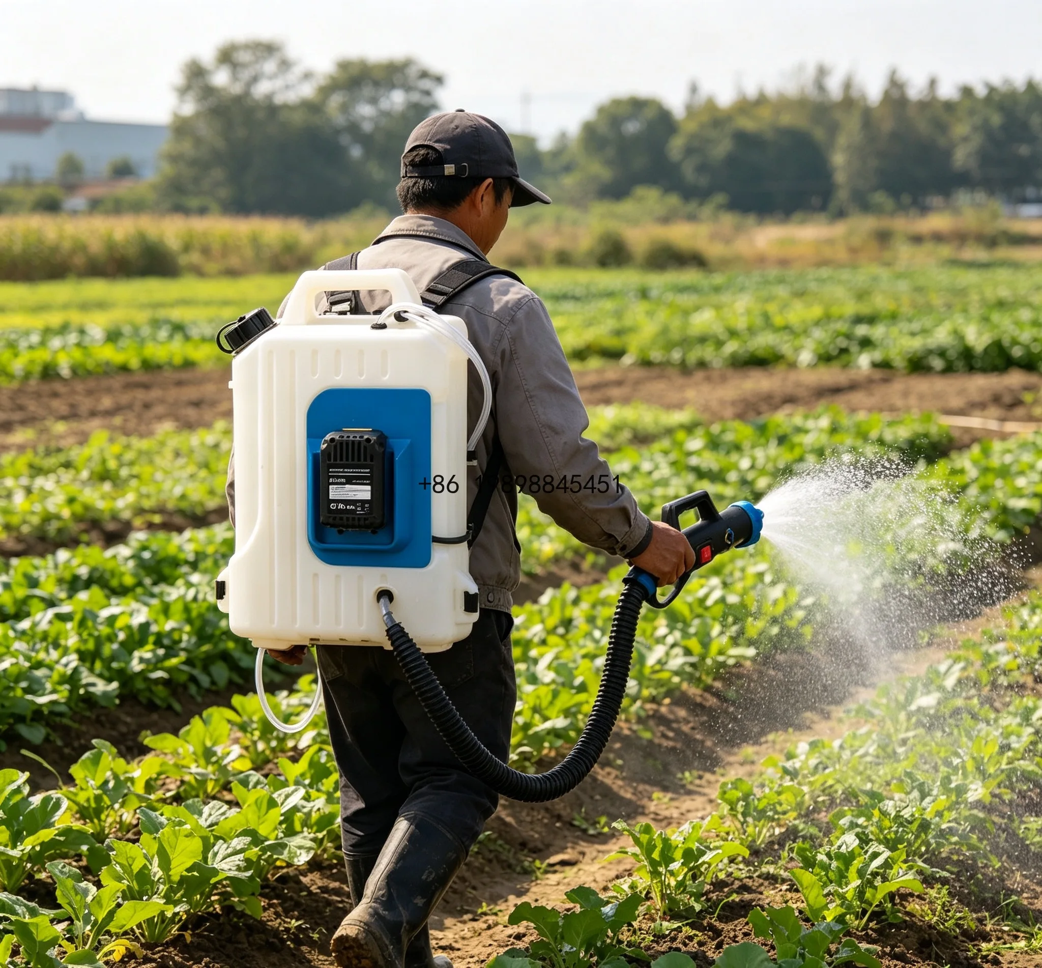 Cordless Backpack Atomizing Sprayer Rechargeable Mist Sprayer for Farm Orchard Greenhouse