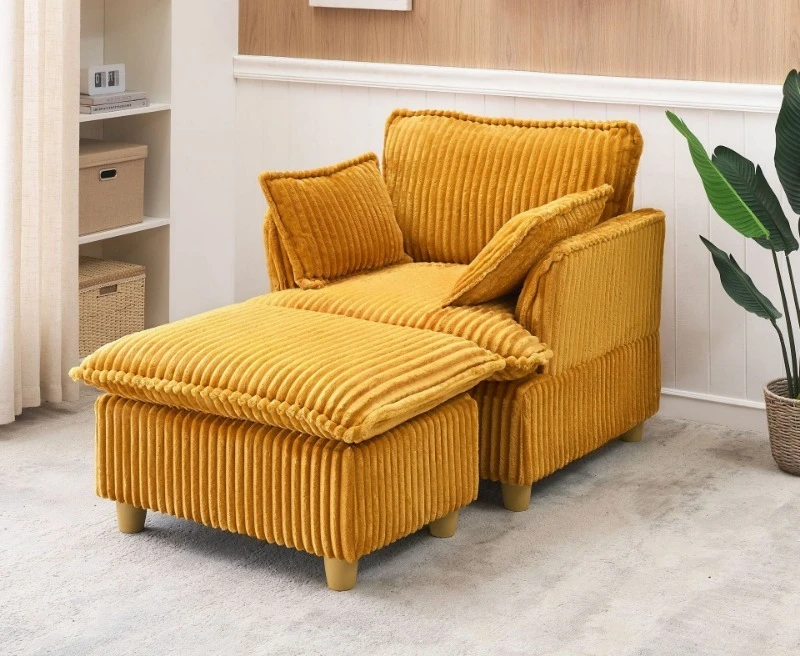 Simple sofa light luxury living room balcony sofa small apartment single fabric sofa multi-functional trailer sofa