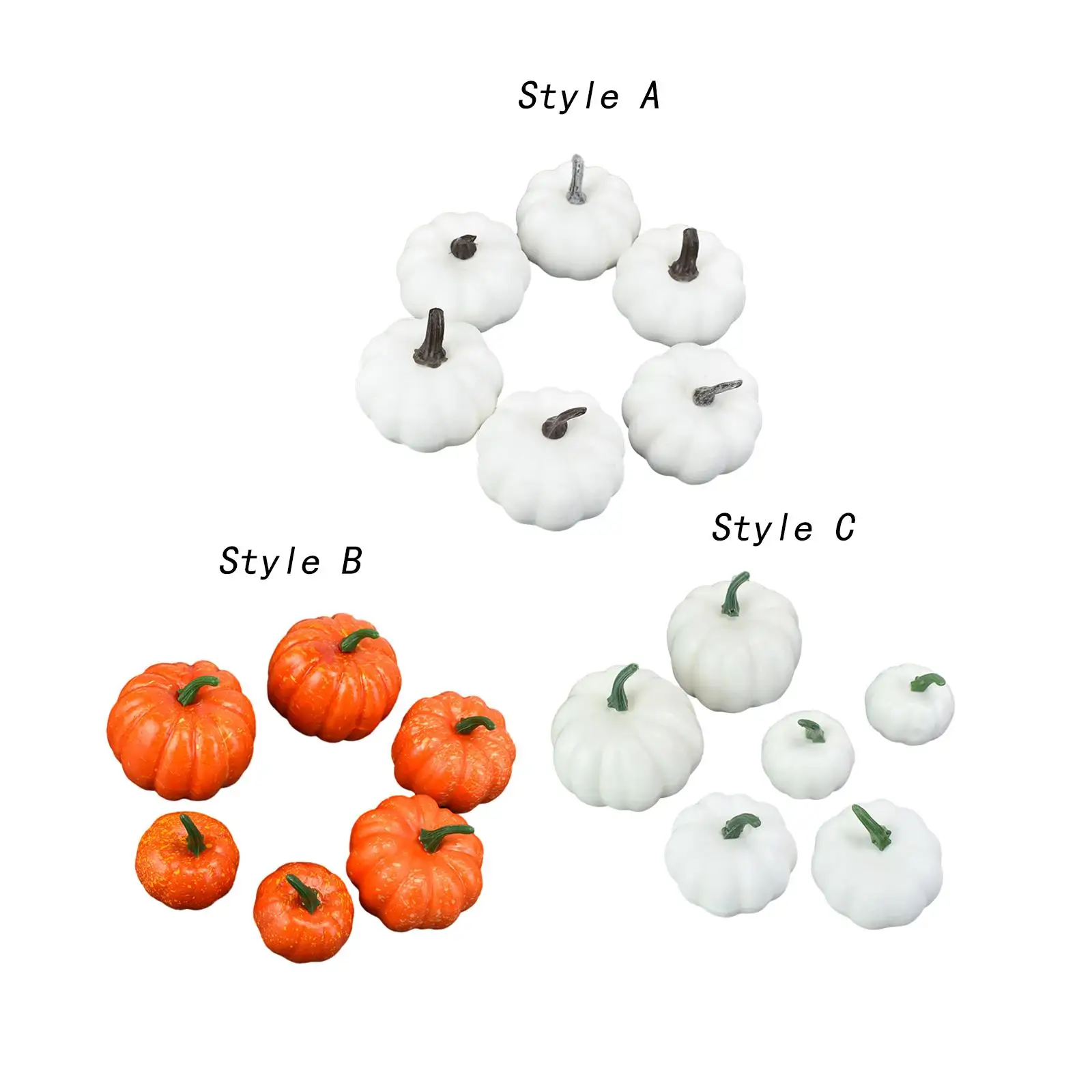 Halloween Pumpkin Decorations Foam Artificial Pumpkins Small Realistic Models for Home Table Wedding Rustic Autumn Party Props