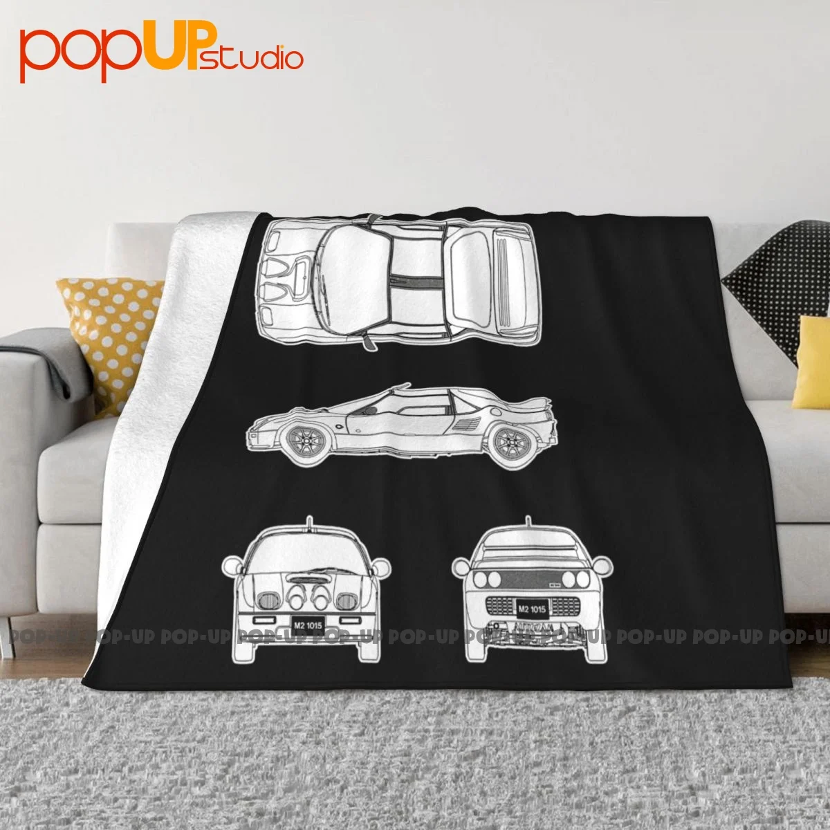 Blueprint Of Mazda Autozam Az 1 Blanket Luxury Home Decor Bedding Travel