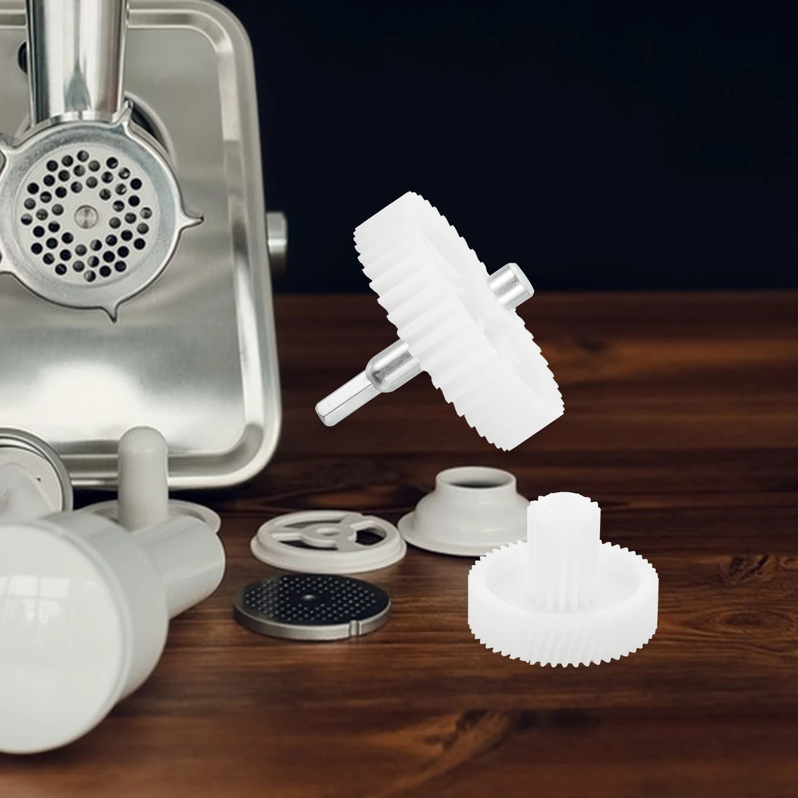

Plastic Gears Meat Grinder Parts 1 Set White Kitchen Supplies Replacement Mincer Accessories Efficient Long Term Use Simple