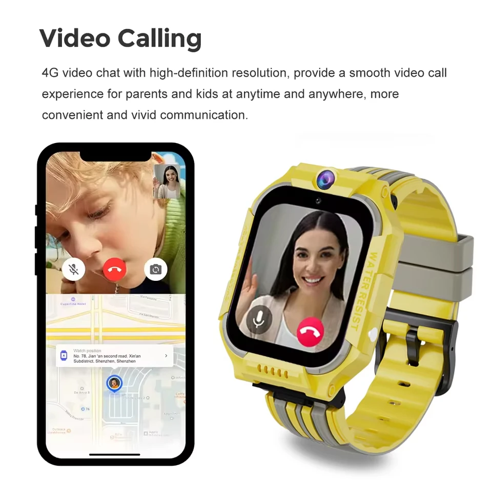 New For Xiaomi Kids 4G/5G Smart Watch SOS GPS Location Sim Card Call Camera Child Smartwatch 1.83Inch WIFI Waterproof Watch Gift