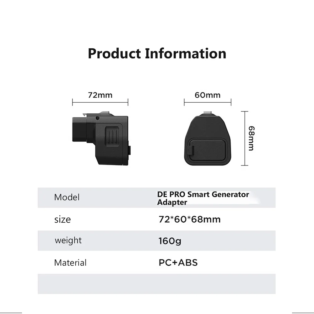 Adattatore Ecoflow DELTA Pro da utilizzare con un generatore di gas o propano Ecoflow Smart