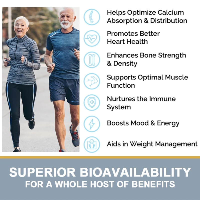 Calcium + D3 + K2 + B12 Capsules - Support Bone And Muscle Health, Replenish Joints