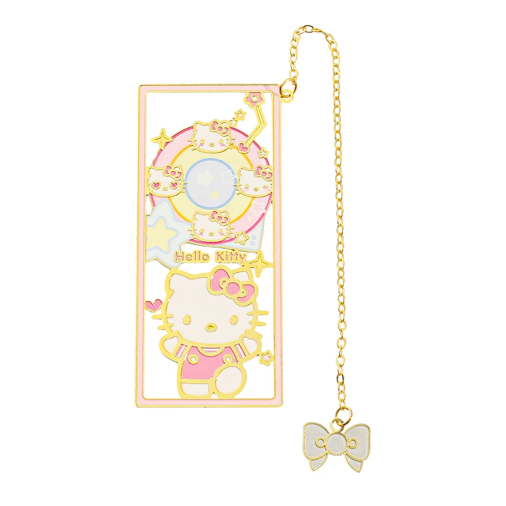 

Cartoon Hello Kitty Bookmark, Gold Metal Bookmark for Fans Collect Cute Gifts, Read Tags for Bookworms Book Lovers Family