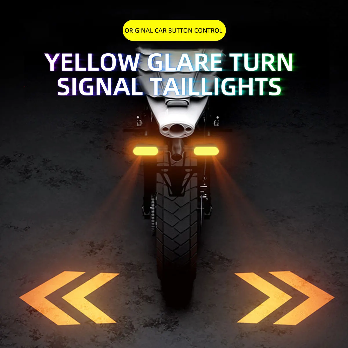2PCS Motorcycle Turn Signal Lamp Color Projection Light Sequential Flowing Flash Indicator Universal High Bright Warning Light image 2
