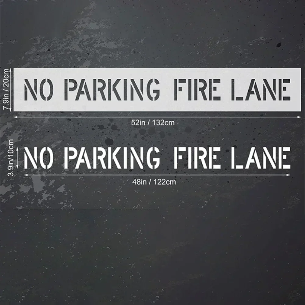 Foldable No Parking Fire Lane Stencil for Asphalt Concrete Pavement Surfaces for Parking Lot and Street Markings