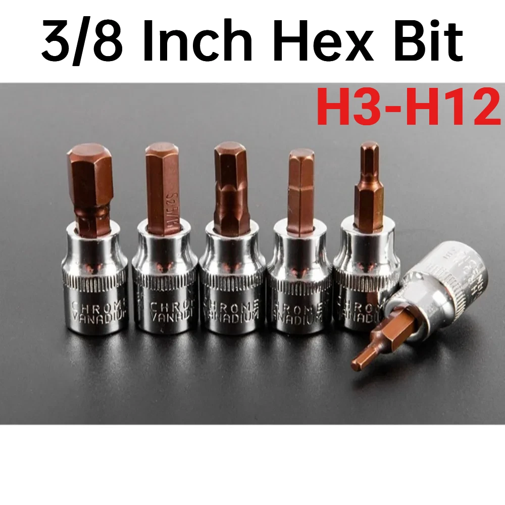 3/8 Inch Drive Allen Hex Bit Socket Set, 3/8