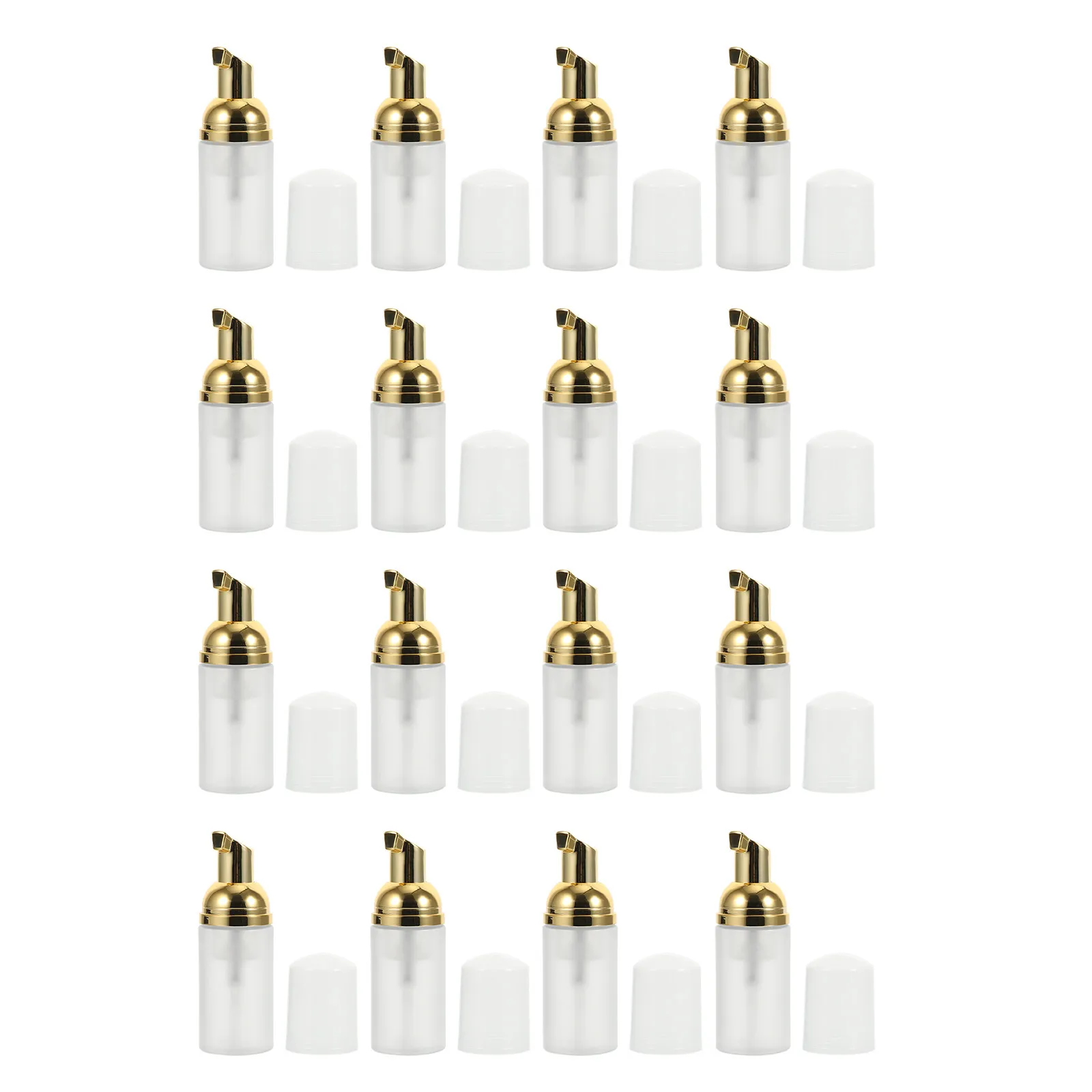 

16Pcs Foaming Bottles Frosted Transparent Pump Mousse Dispenser Portable Refillable Travel Shampoo Hand Soap Liquid Soap