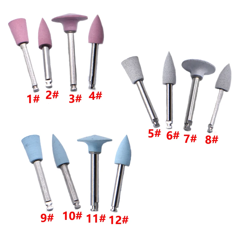 

4 шт., стоматологическая резиновая шлифовальная головка, зубы, светоотверждаемая полировальная машина для низкоскоростной машины, набор для полировки, стоматологические материалы