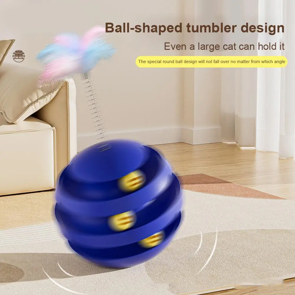 3 Layers Cat Toy Interactive Tower Turntable Toys Cat Turntable Toys with Ball Pet Training Tumbler Toy Cat Accessories