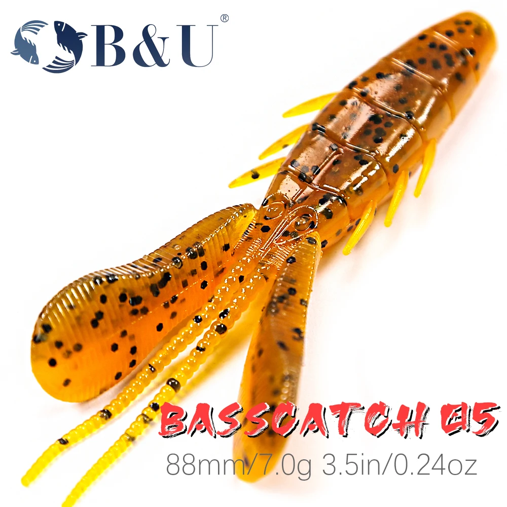 

B&U-Soft Silicone Fishing Lures, Bass Baits, Craws, Shrimp, Wobblers, Wobblers, 88mm