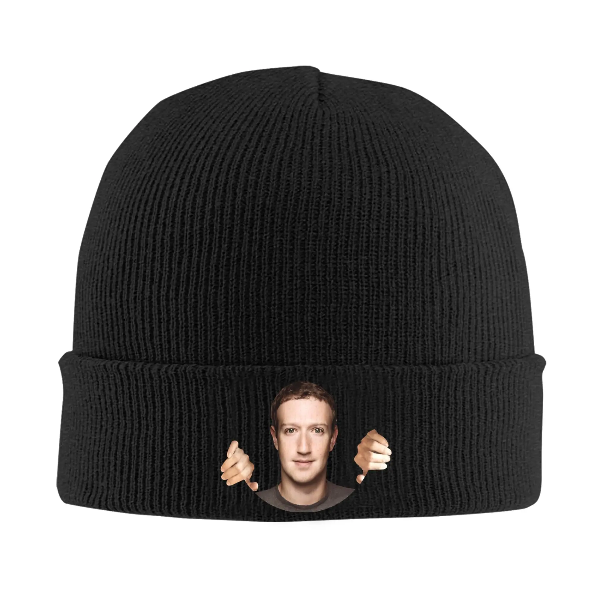 Mark Zuckerberg is watching Beanie For Unisex  Warm Winter Bonnet Knitted Hat