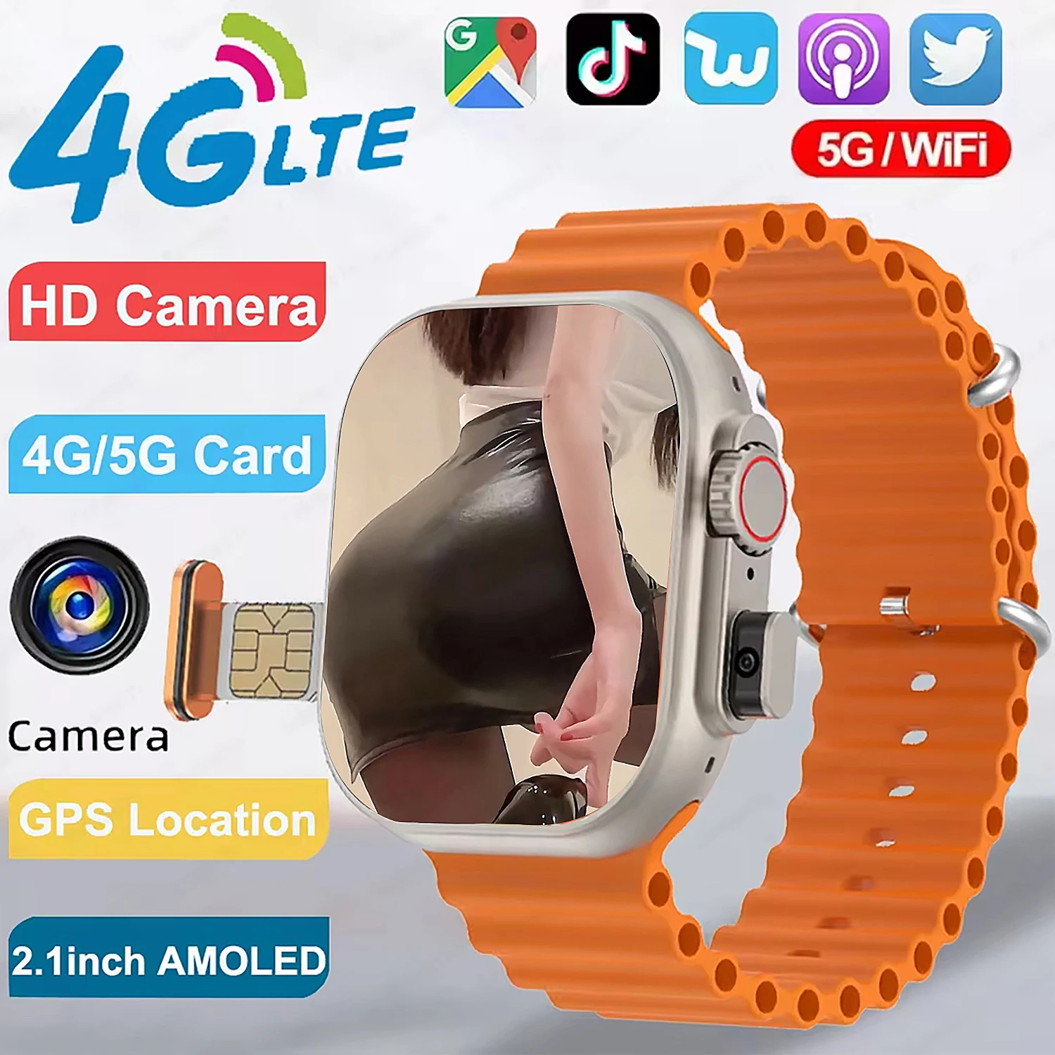 

Новые 2,01-дюймовые 4G WIFI SIM-карты Сетевые умные часы Google GPS NFC Компас Камера IP68 Водонепроницаемые спортивные умные часы для мужчин и женщин