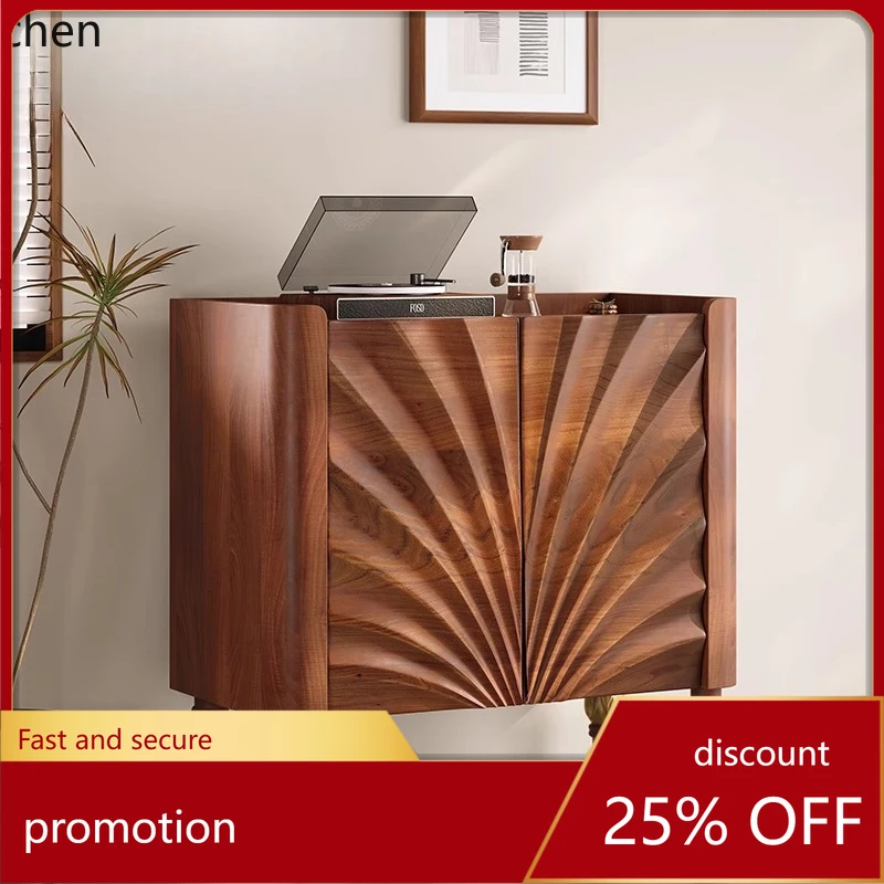 

CZ Italian Minimalist Entryway Cabinet Living Room Sideboard Storage Cabinet Entryway Solid Wood Side Cabinet Small Apartment