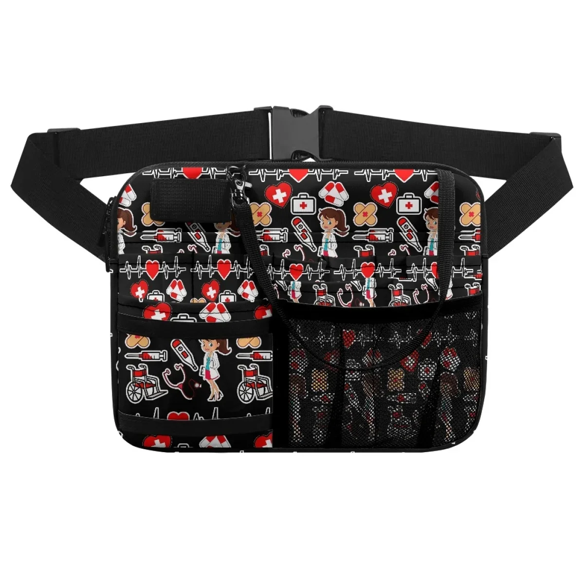 2024 Nurse Fanny Pack Female Multi Compartment Utility Hip Bag Case Tool Holder Hospital Work Multi Pocket Organizer Pouch Gift