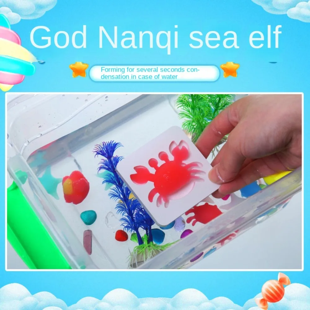 Conjunto de material diy água mágica brinquedo do bebê crianças kit artesanato brinquedo artesanal água mágica diy conjunto colorido pigmento especial