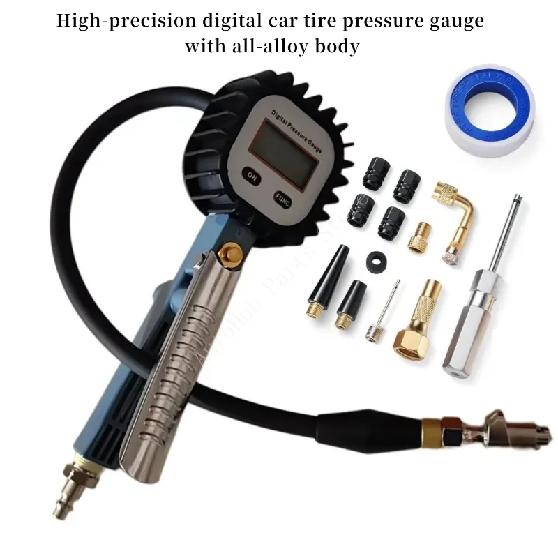 

2PCS All-Metal Digital Tire Pressure Gauge High Precision 100 PSI for Car Truck Bicycle with LCD Display