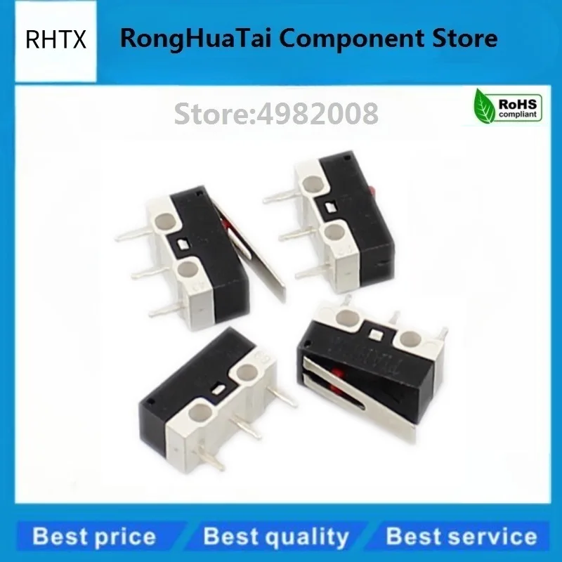 Micro Switch Push Button Switch 3 Pin 1A 125V AC Mini Light Touch Switch for Mouse