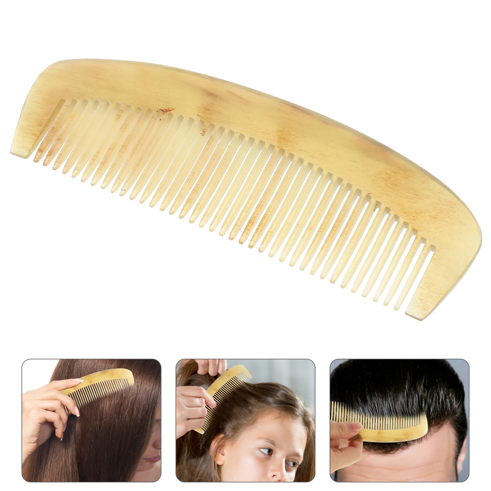 

Natural Horn Comb Anti-static Portable Hair Smoothing Comb Prevent Hair Loss (9cm) comb for hair loss