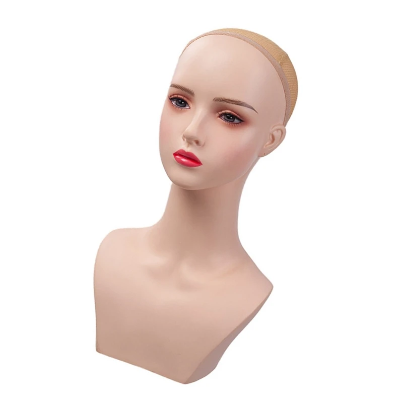 Female Mannequin Head Display Stand Holder for Wig Hairs Hat Display