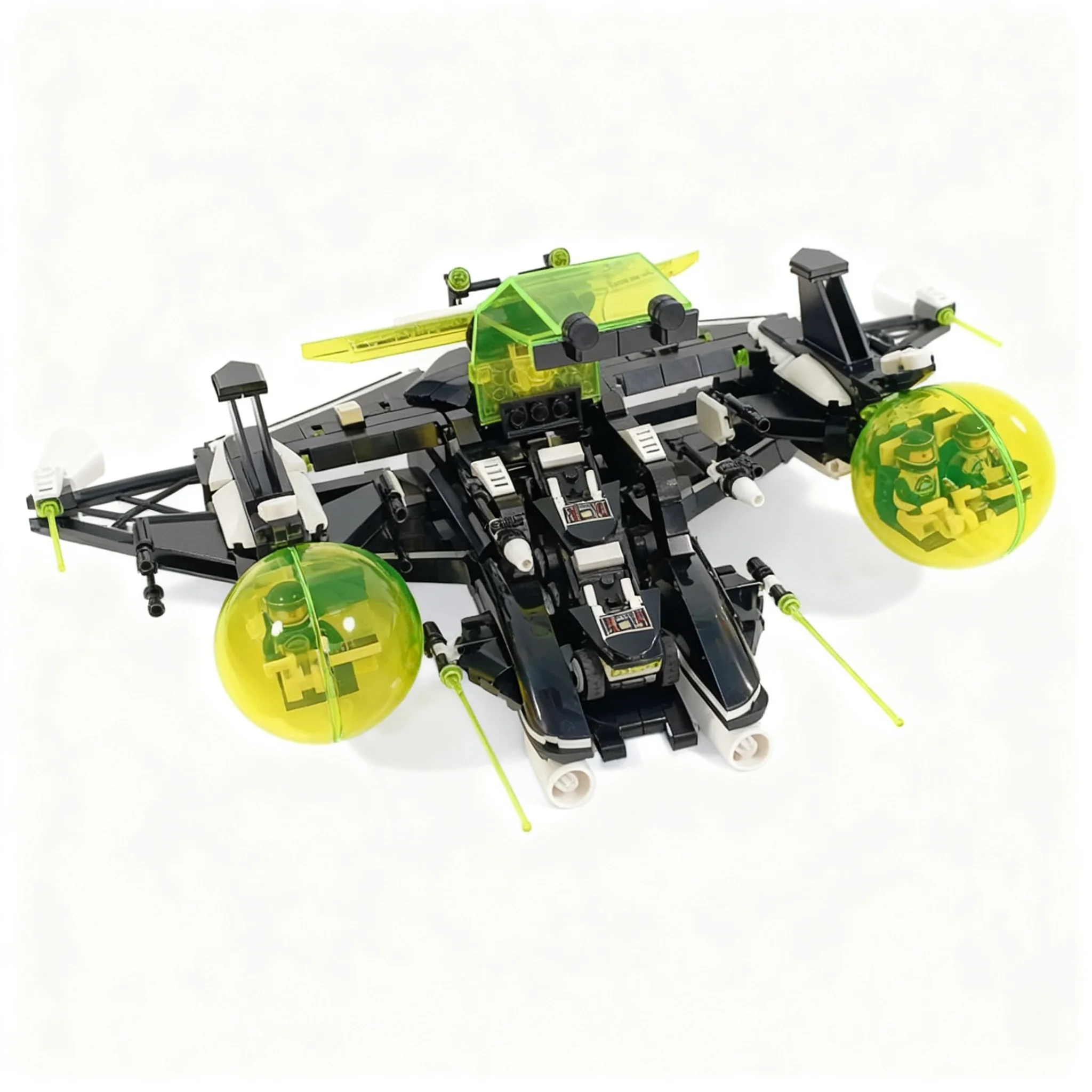 997pcs MOC Space Blacktron II Aerial Intruder 6981 Model Building Blocks Architecture Christmas Gift Toys 3D Birthday Creative