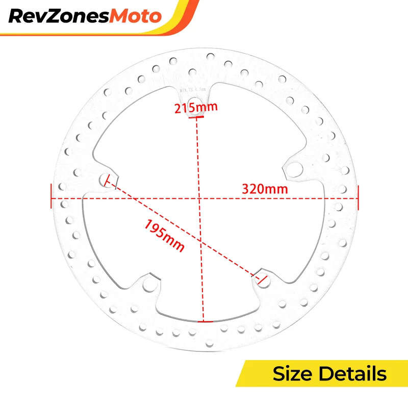 Front Brake Disc 320mm for BMW R1200RS R1200R K1200RS K1300GT K1600GT R NineT Motorcycle Stainless Steel Brake Rotor - Image 6