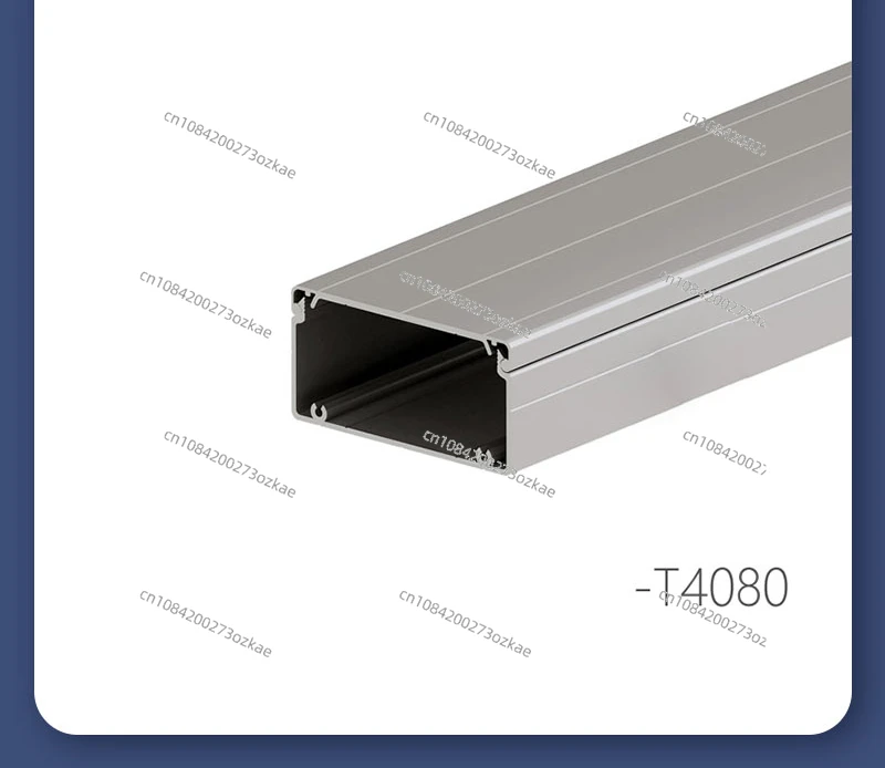 40x80 Aluminum Alloy Trunking in Stock Industrial Aluminum Profile Frame Equipment Wiring Wiring and Wiring Metal Aluminum